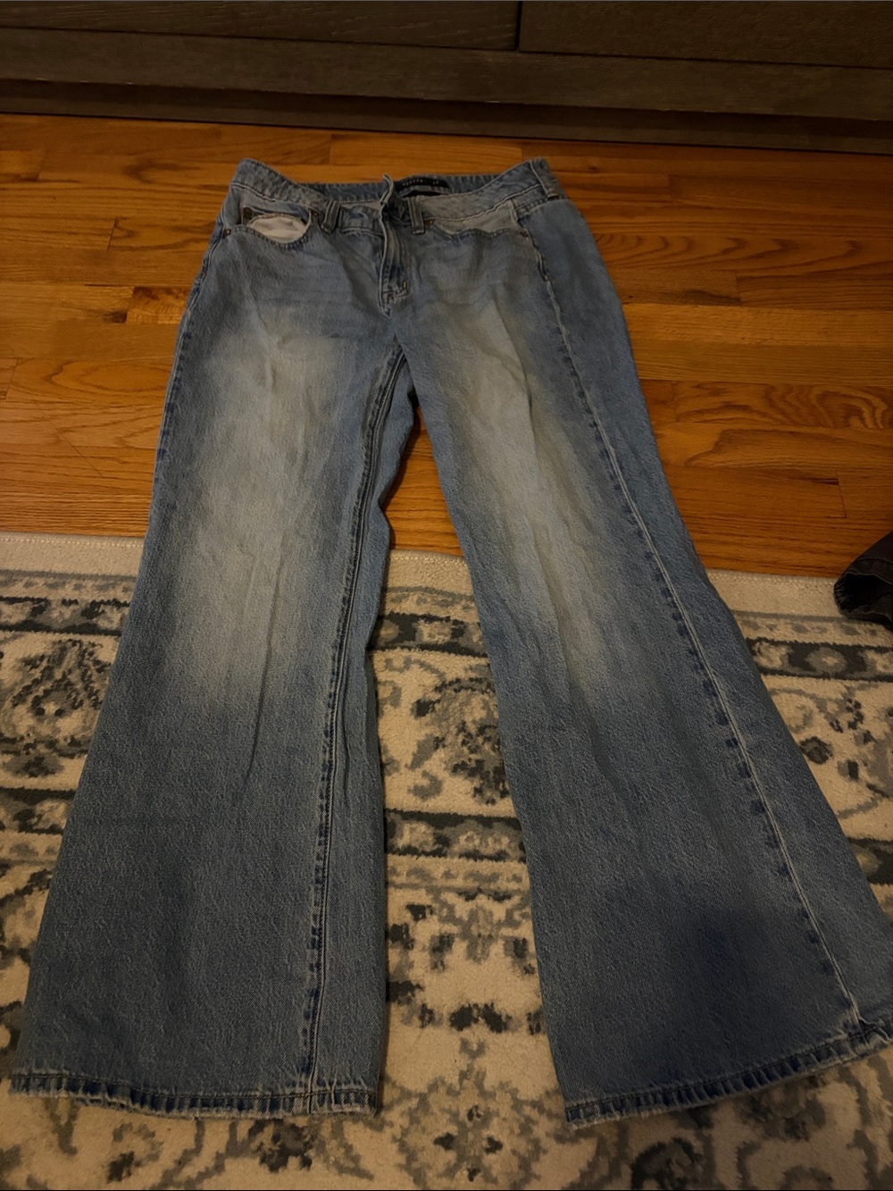 Aeropostale Light Blue Wide Leg Jeans